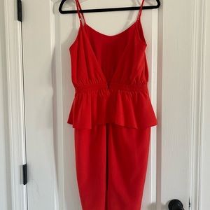Red/dark coral dress